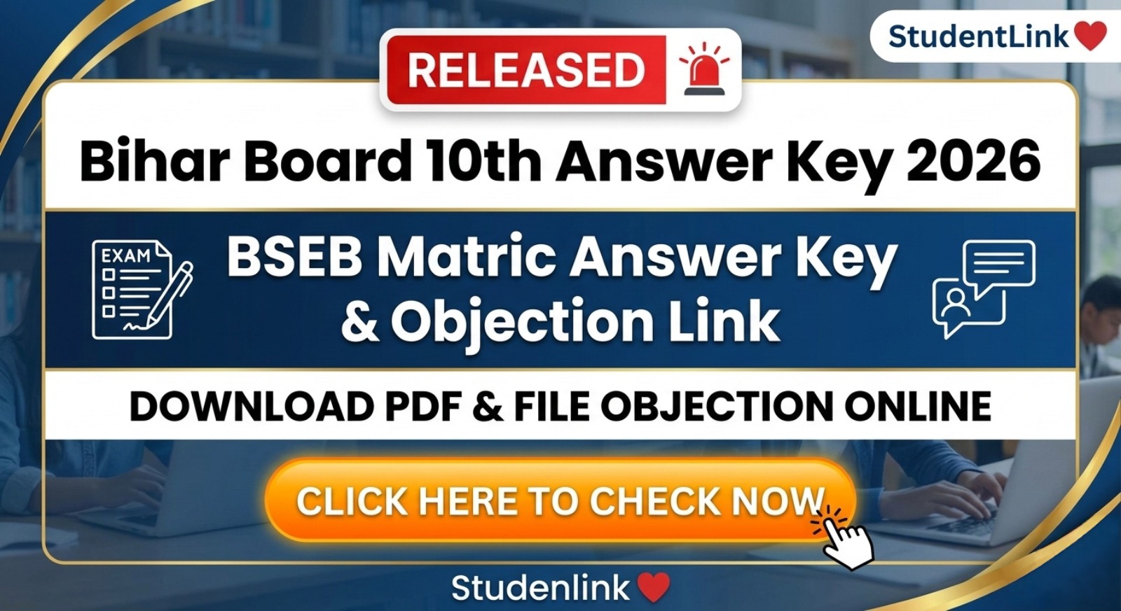 Bihar Board BSEB Class 10th Answer Key 2026 official notice released by BSEB