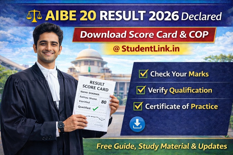 AIBE 20th Exam Result 2026 Score Card Download