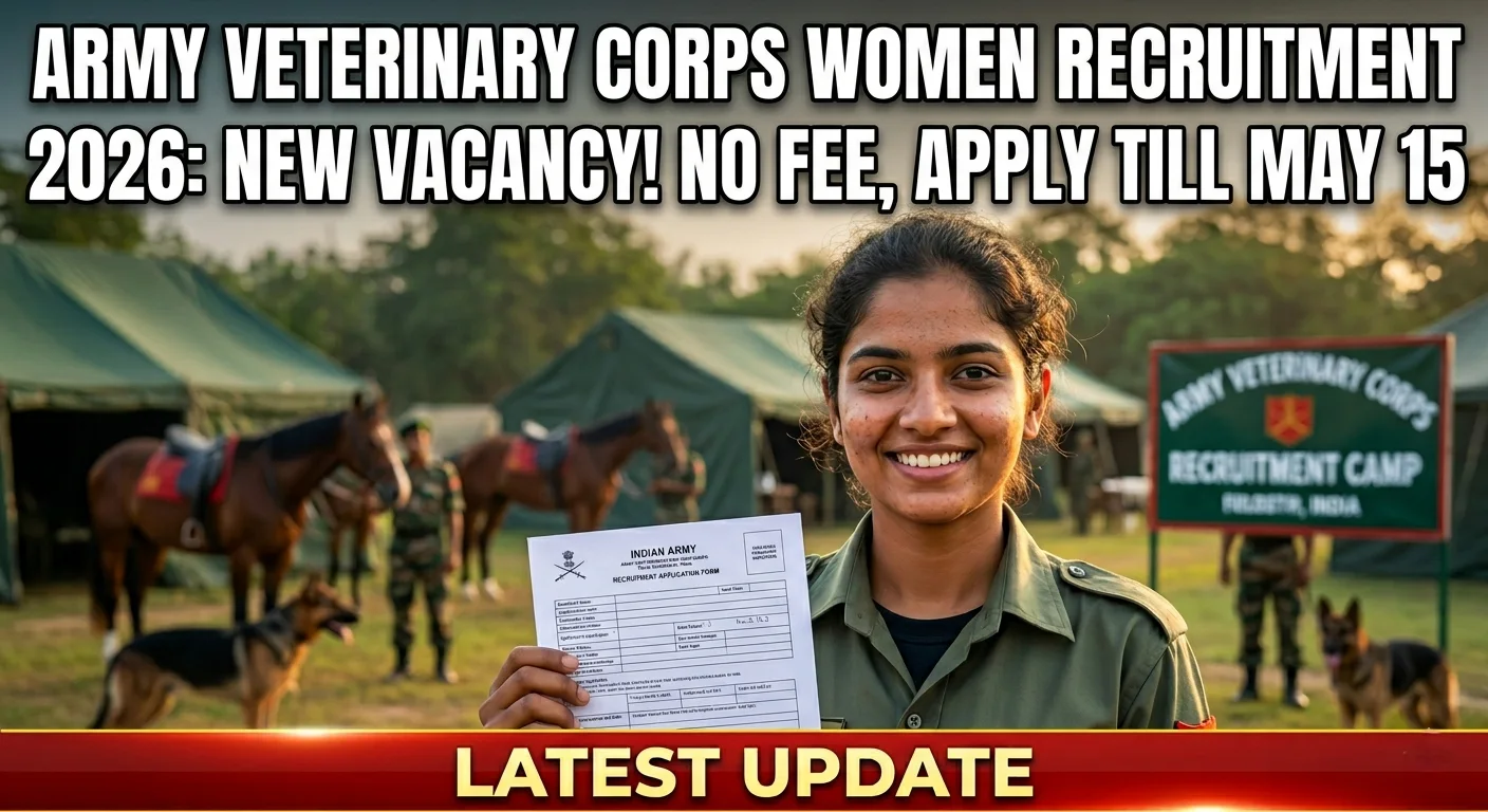 Army Veterinary Corps Women Recruitment 2026