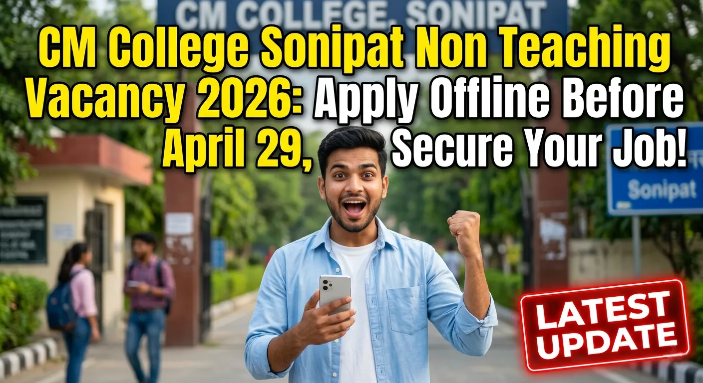 CM College of Education Sonipat Non Teaching Vacancy 2026
