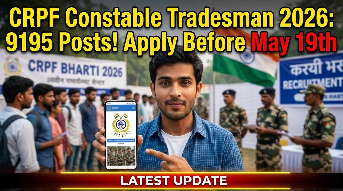 CRPF Constable Tradesman 2026 New Vacancy