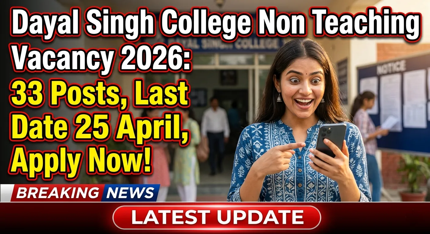 Dayal Singh College Non Teaching Vacancy 2026
