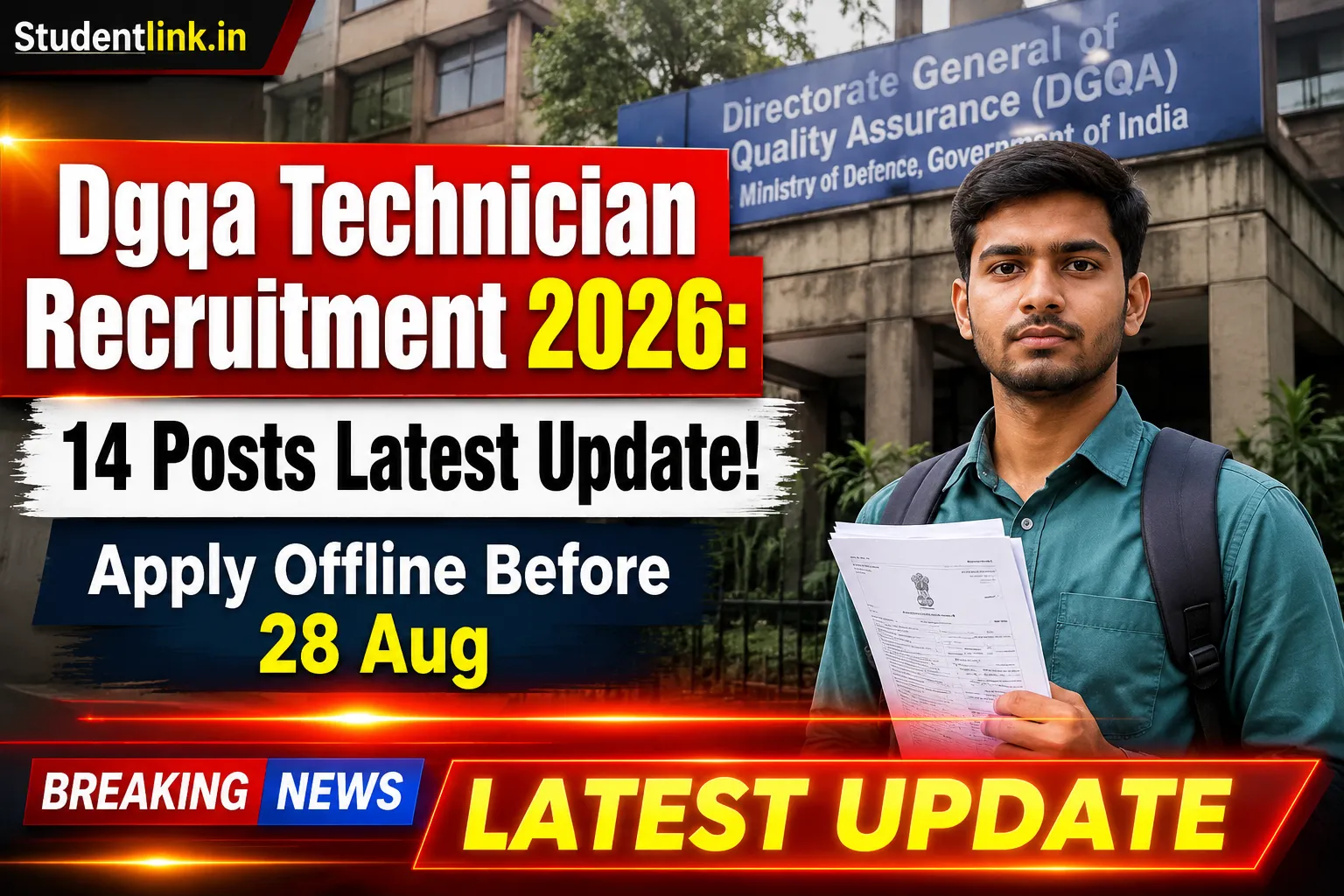 Dgqa Technician Recruitment 2026 Apply Offline