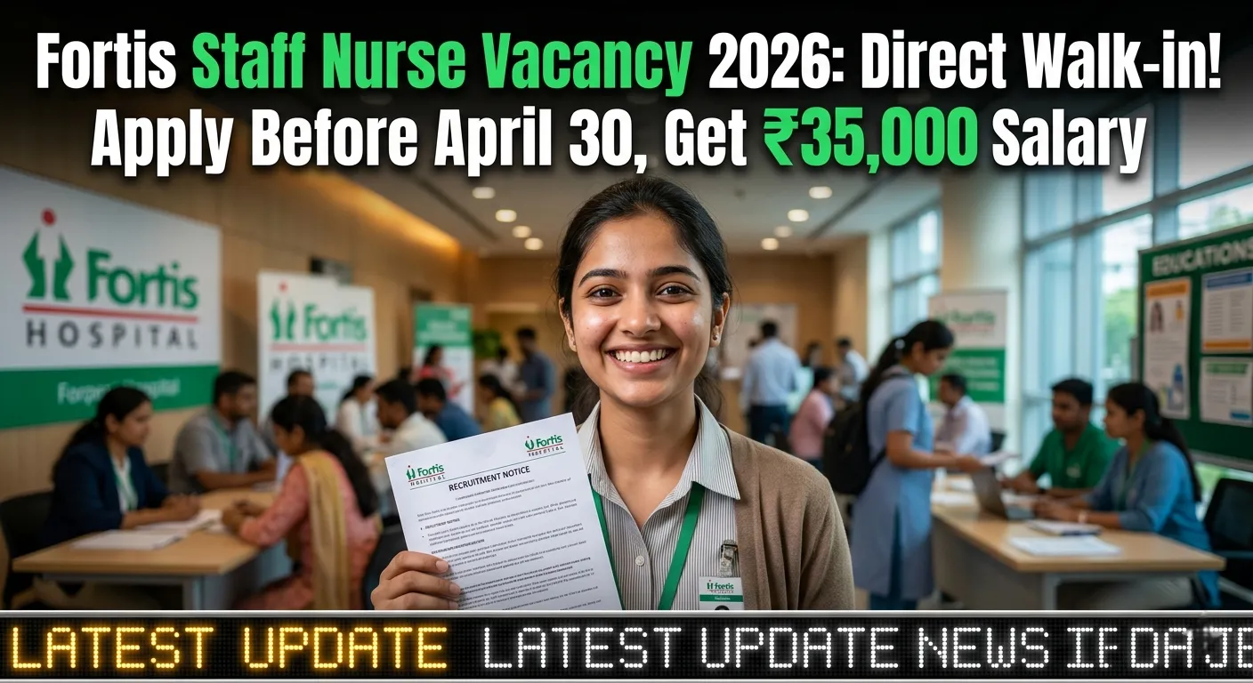 Fortis Staff Nurse Vacancy 2026, Fortis Healthcare Recruitment, Delhi Nursing Jobs