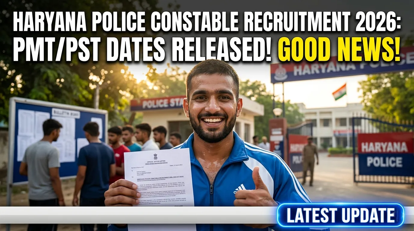 Haryana Police Constable Recruitment 2026 PMT PST Date Release