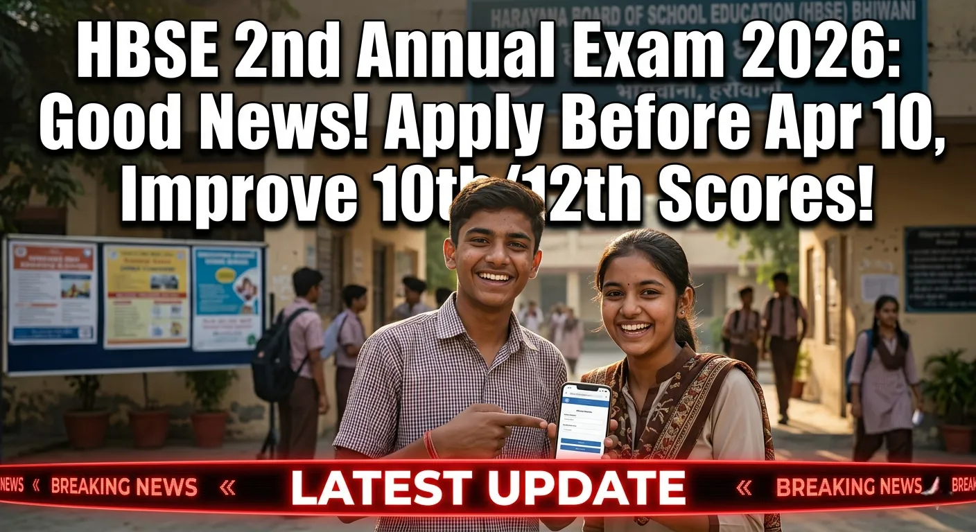 HBSE 2nd Annual Exam 2026 Notification