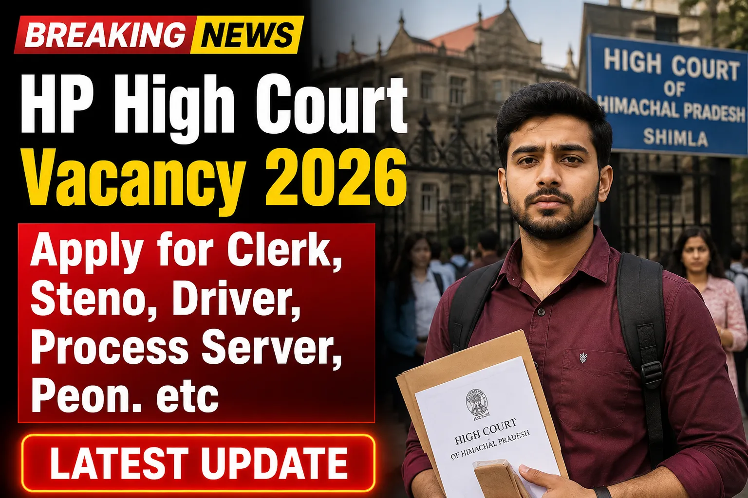 HP High Court Vacancy 2026 Apply Online