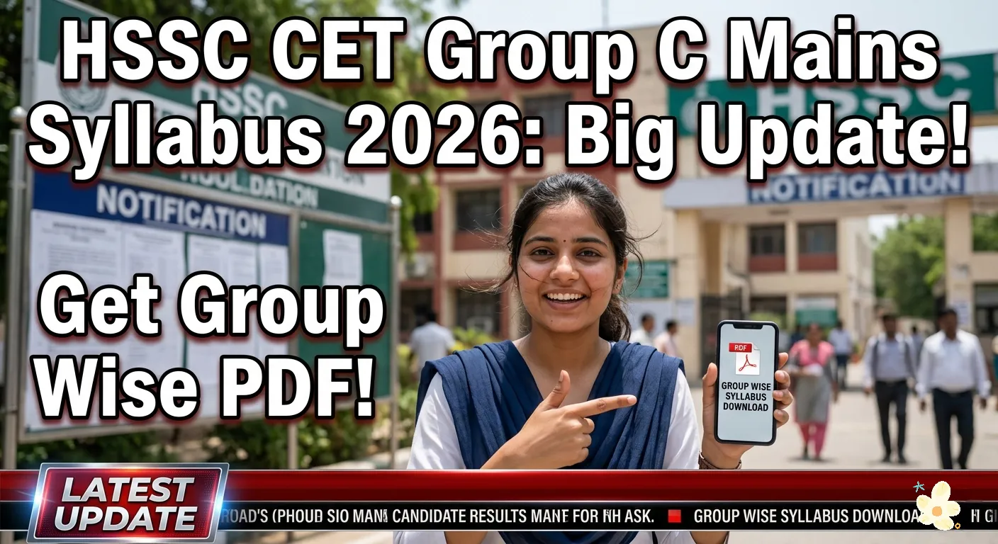 HSSC CET Group C Mains Syllabus 2026 PDF Download
