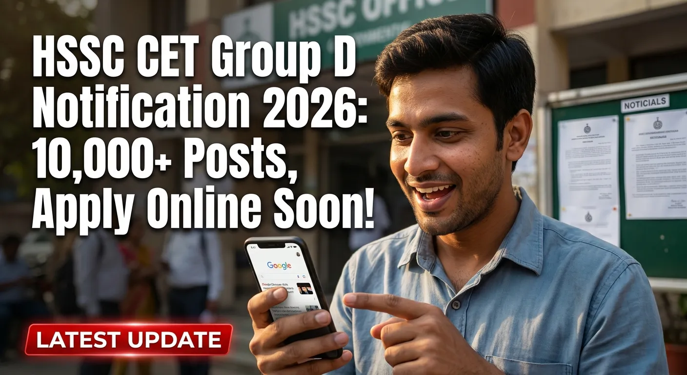 HSSC CET Group D Notification 2026 Apply Online