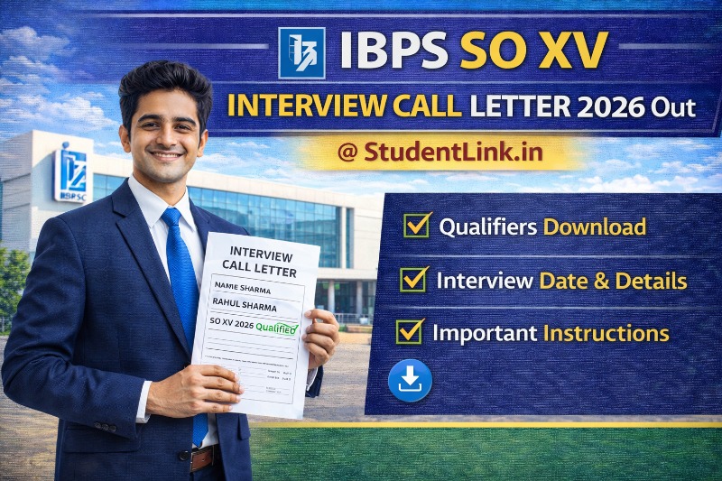 IBPS SO XV Interview Call Letter 2026 Download