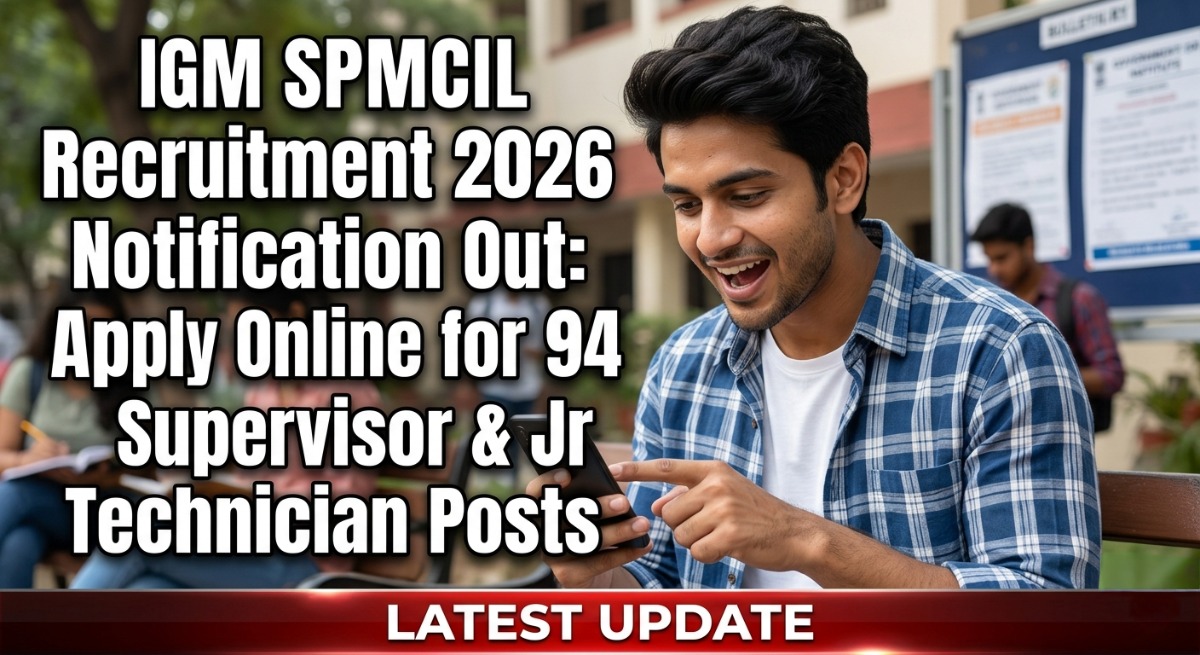 IGM SPMCIL Recruitment 2026, 94 Vacancy Apply Online