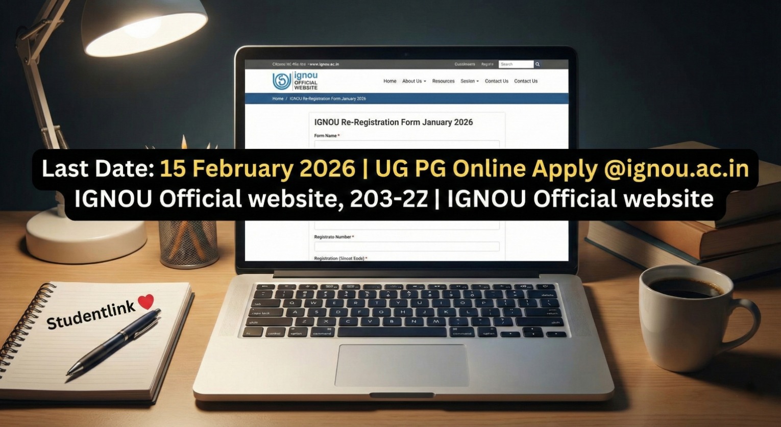 IGNOU Re-Registration Form January 2026 Online Apply