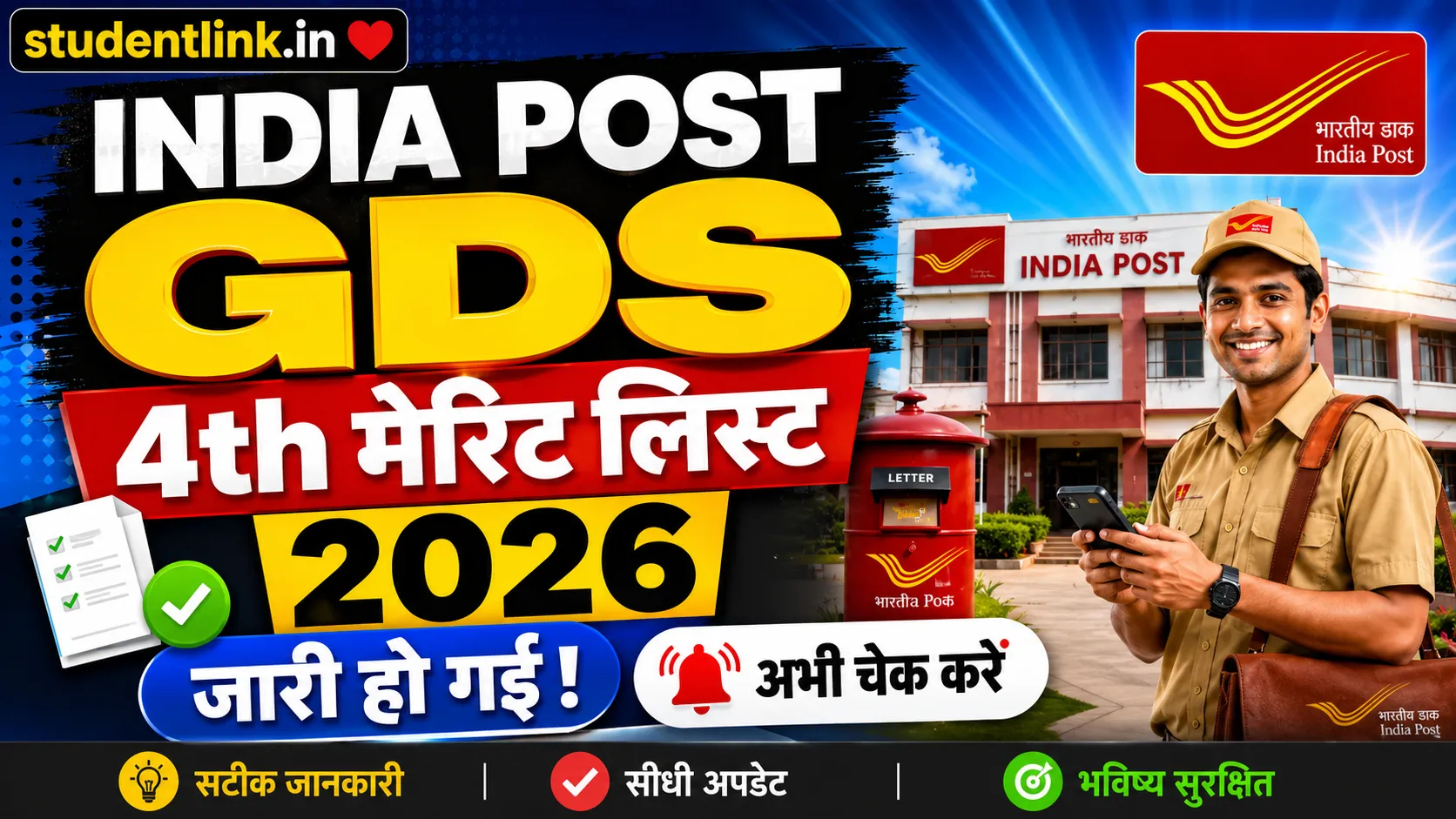 India Post GDS 4th Merit List 2026