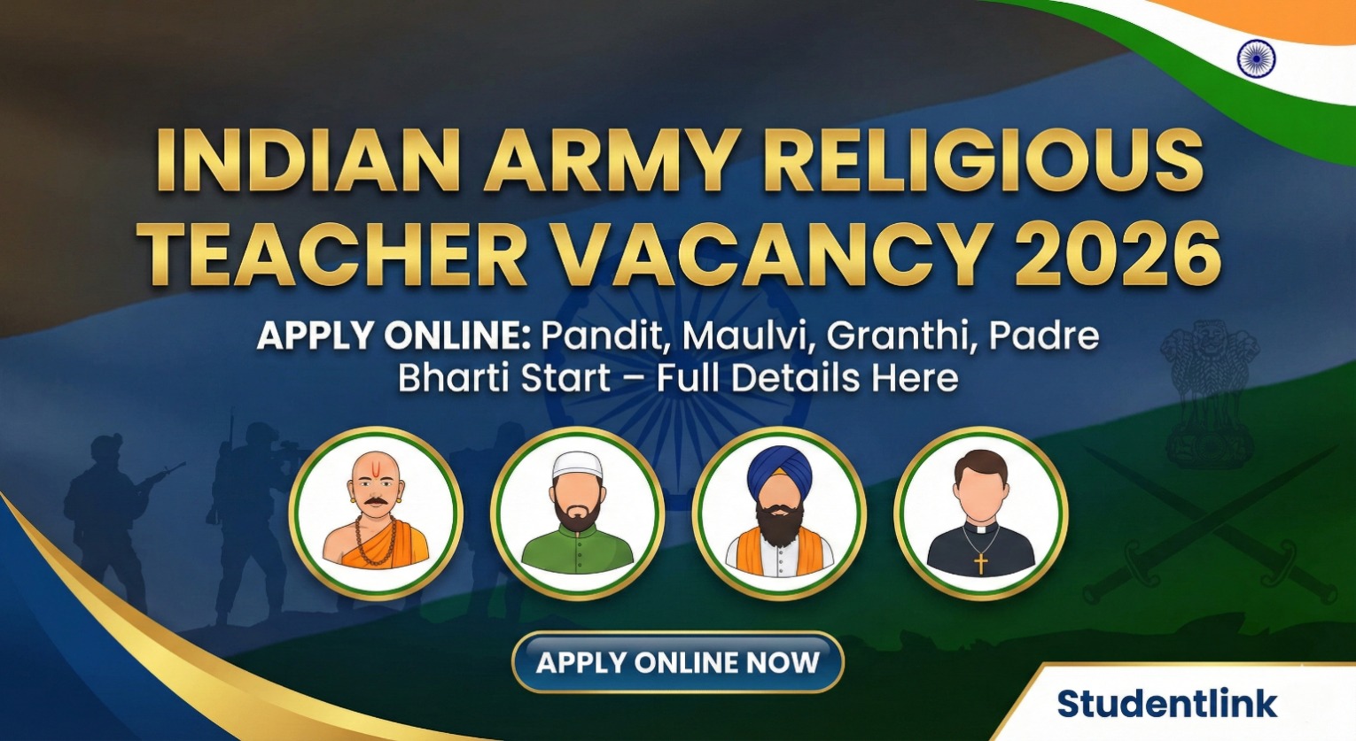 Indian Army Religious Teacher Vacancy 2026 Apply Online Notification