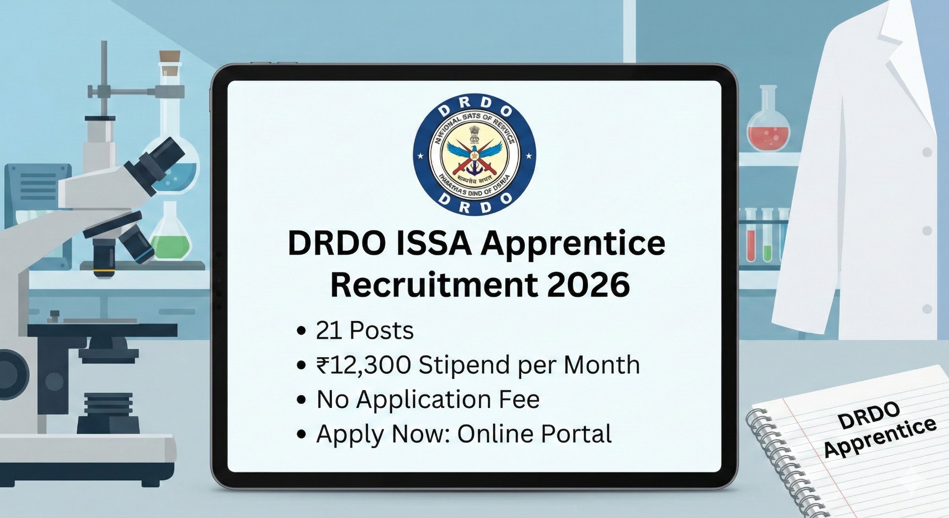 ISSA DRDO Apprentice Recruitment 2026 Apply Online