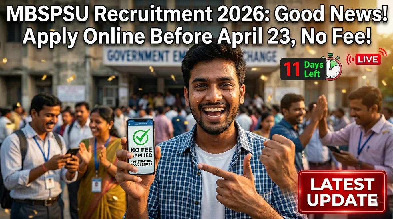 MBSPSU Recruitment 2026 Apply Online