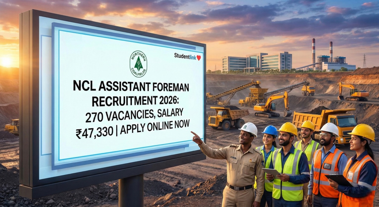 NCL Assistant Foreman Recruitment 2026 Apply Online