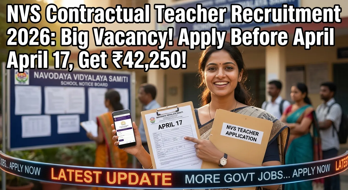 NVS Contractual Teacher Recruitment 2026 Jaipur