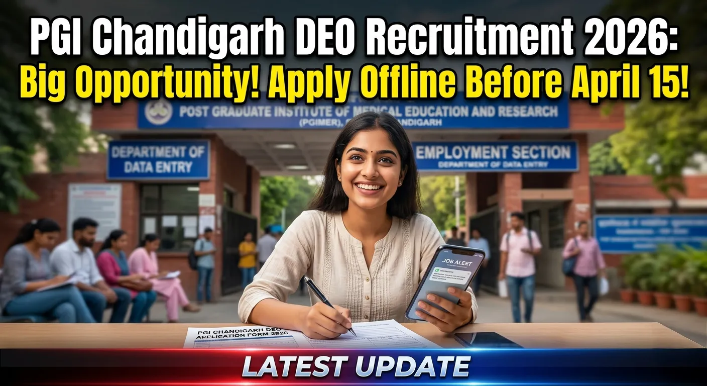 PGI Chandigarh DEO Recruitment 2026 Apply Offline