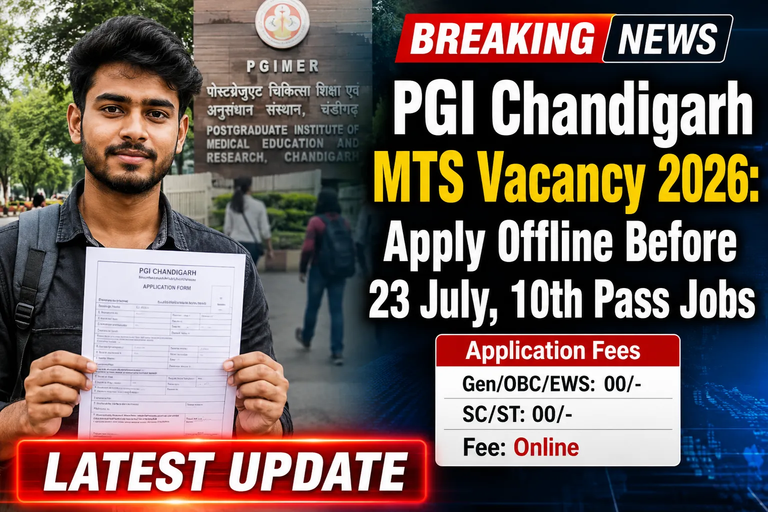 PGI Chandigarh MTS Vacancy 2026