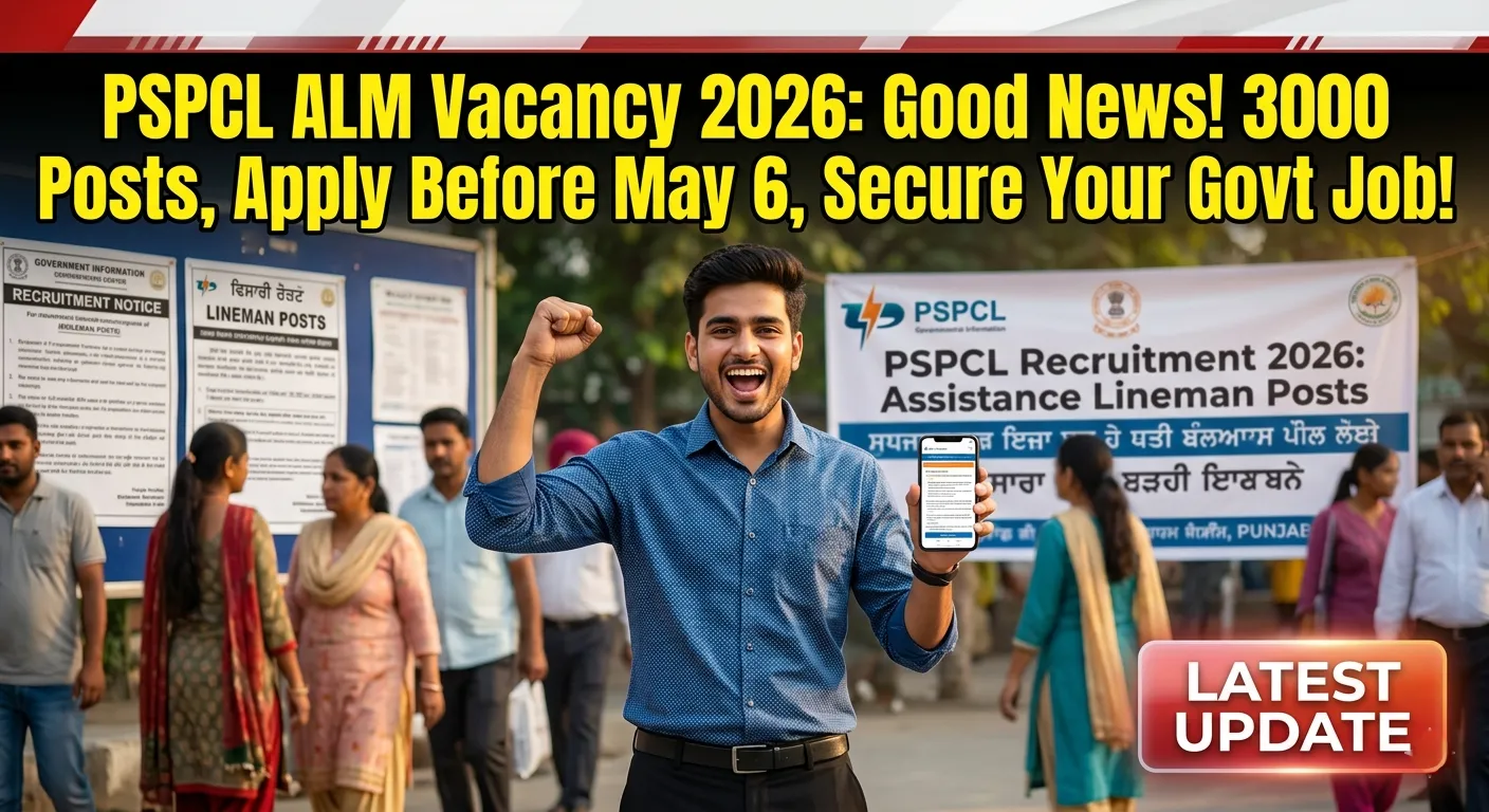 PSPCL ALM Vacancy 2026: 3000 Assistant Lineman Posts Recruitment