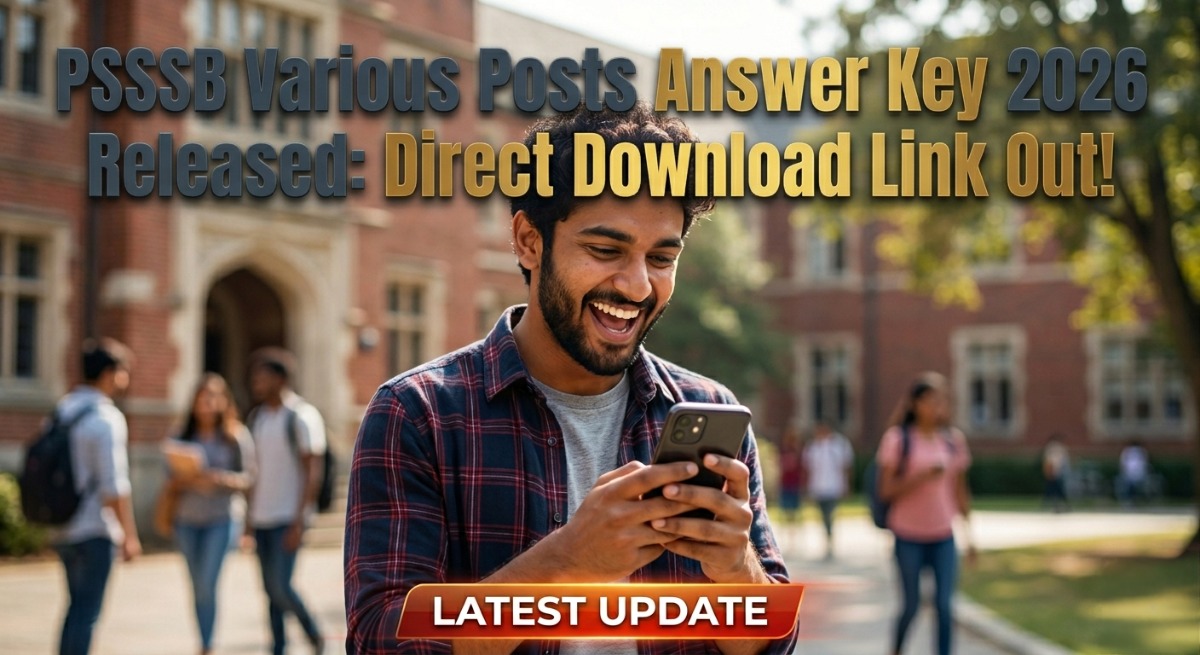 PSSSB Various Posts Exam Answer Key 2026 Direct Download