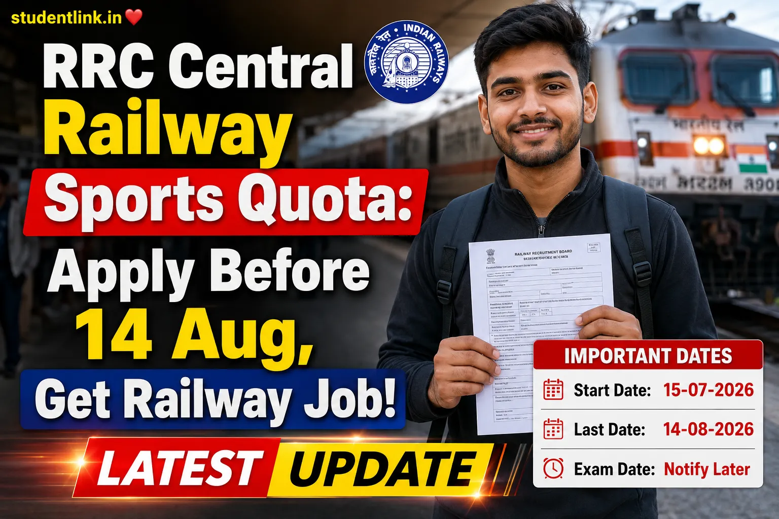 RRC Central Railway Sports Quota Recruitment 2026