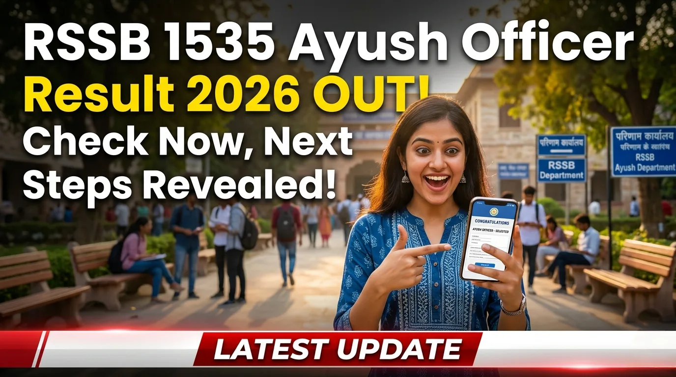 RSSB 1535 Ayush Officer Result 2026