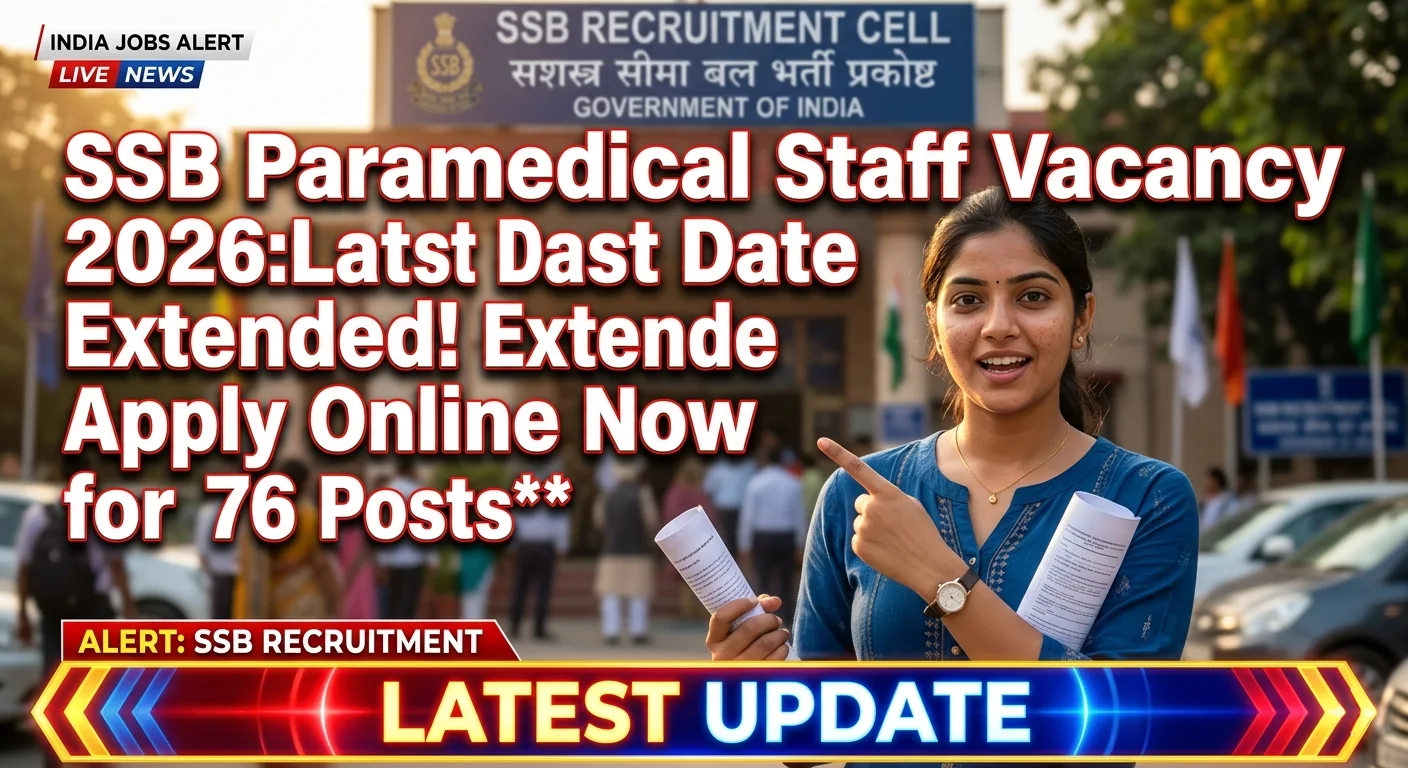 SSB Paramedical Staff Vacancy 2026 Apply Online