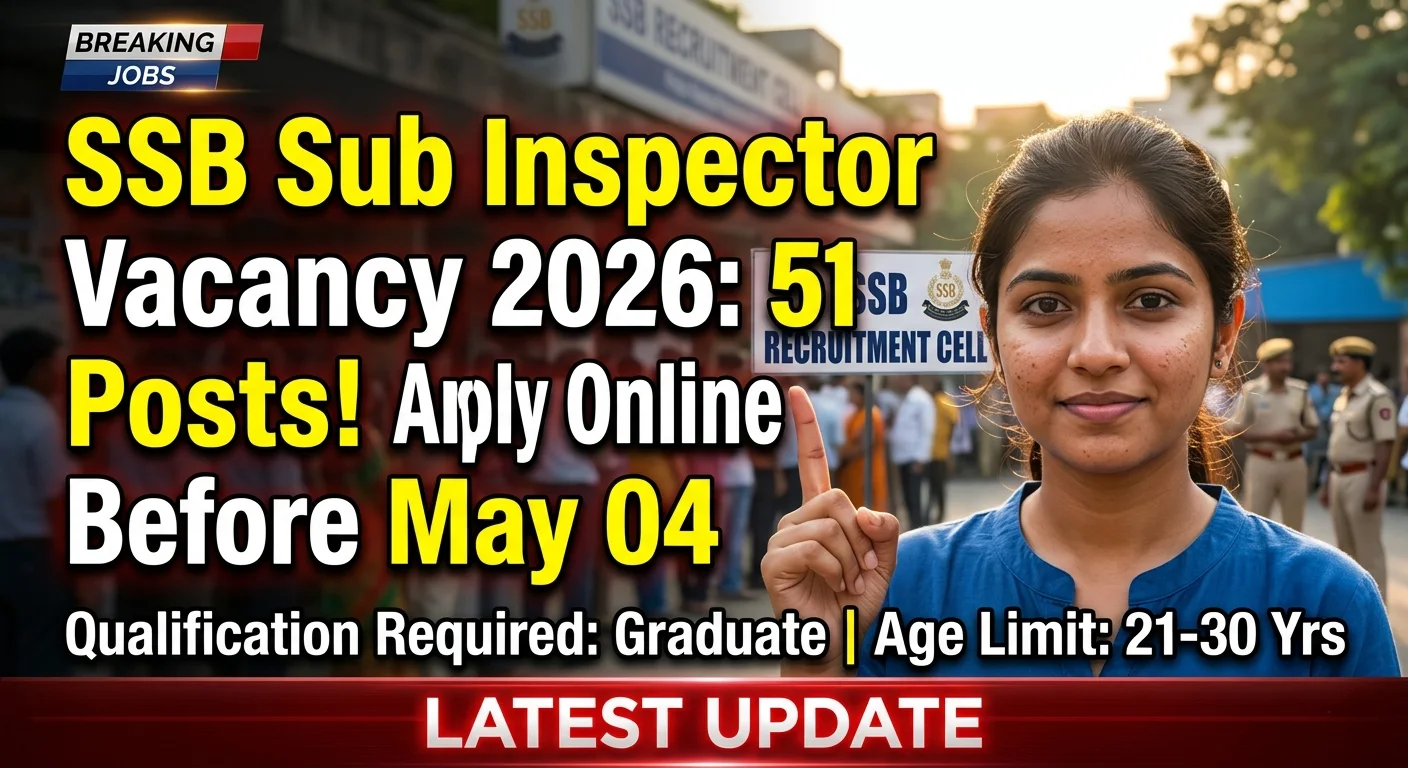 SSB Sub Inspector Vacancy 2026 Apply Online