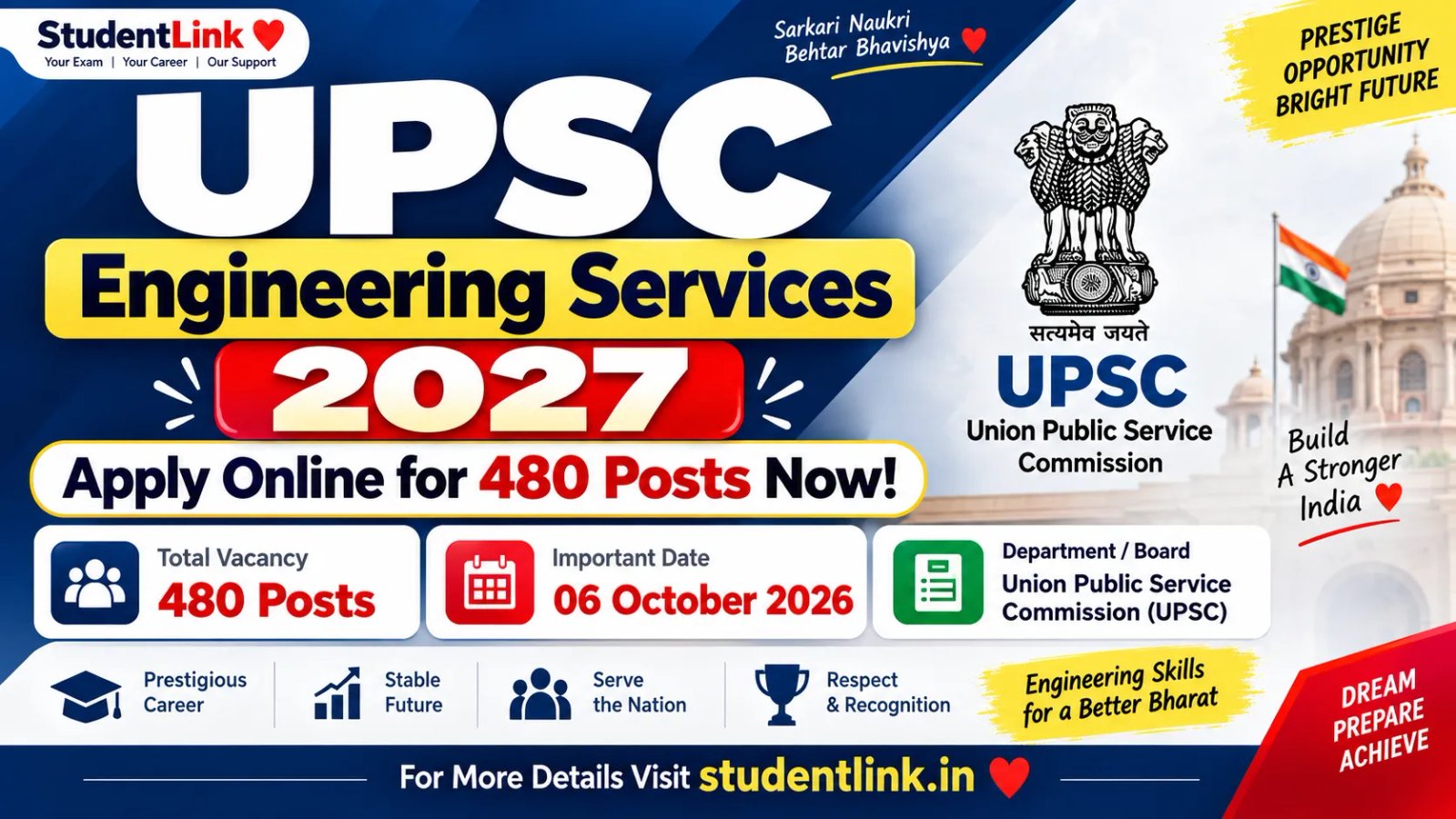 UPSC Engineering Services 2027 Notification