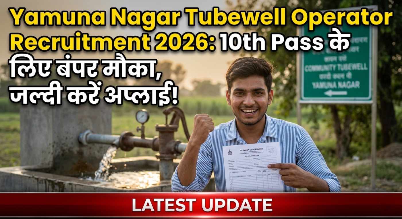 Yamuna Nagar Tubewell Operator Recruitment 2026